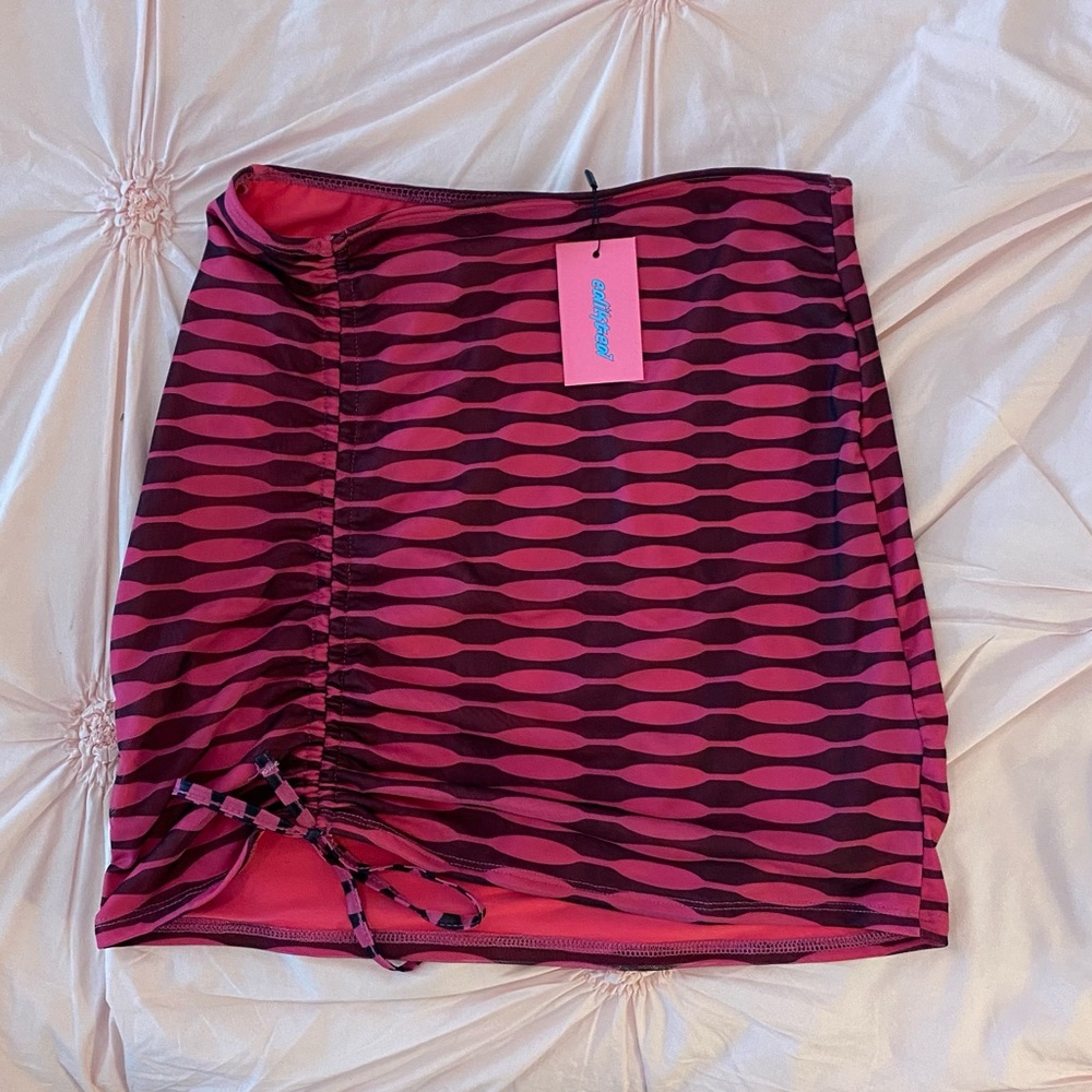 Edikted drawstring mini skirt